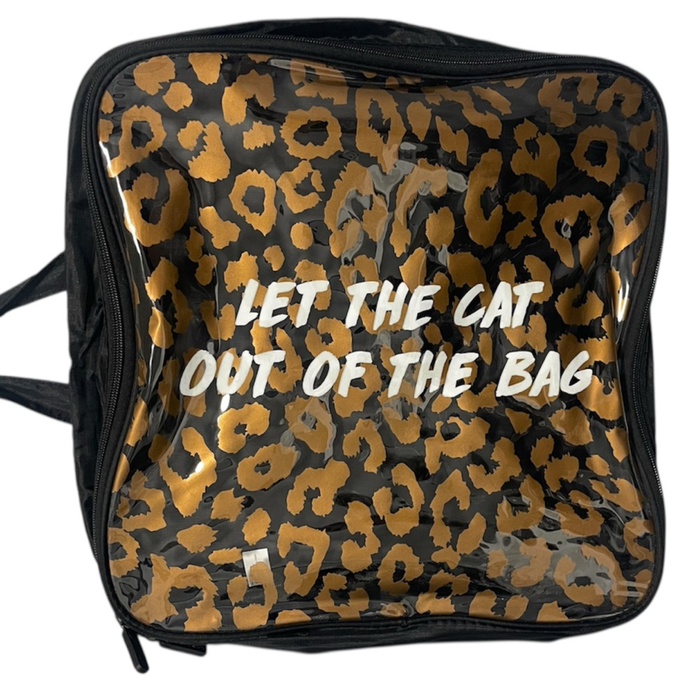 Let the Cat Out of the Bag Leopard Print Packing Cube Luggage Miamica